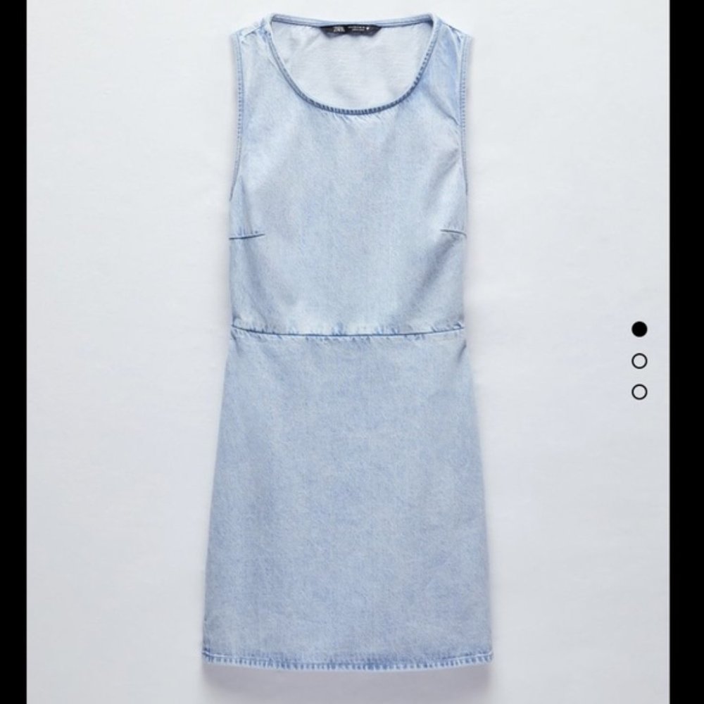 Denim Zara cut out dress TRF- New with Tags Size M